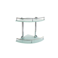 Bathroom Accessories Wall Corner Glass Shelf 2 tiers glass shelf for Bathroom